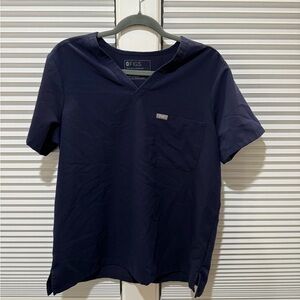 Figs Caterina One-Pocket Scrub Top (Navy)